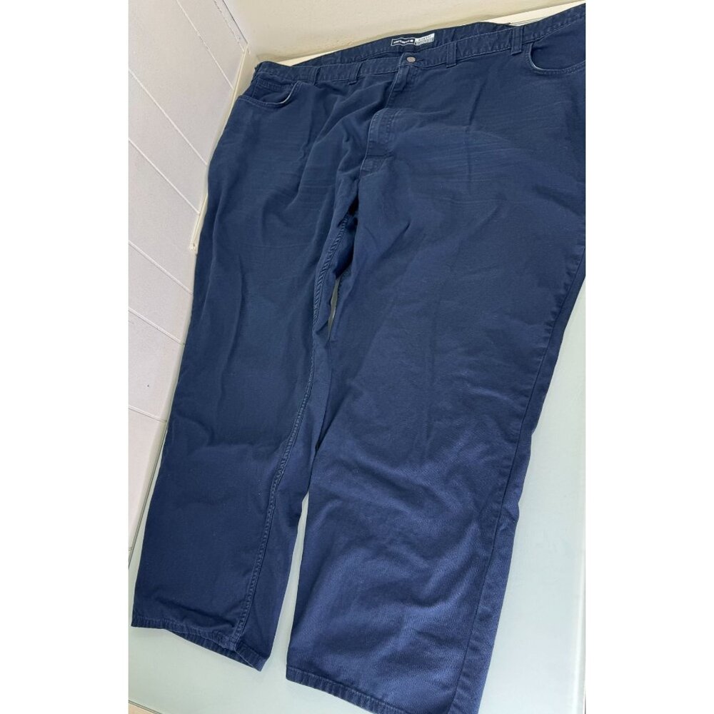 Carhartt 5 Pocket Work Pants 54X32 Relaxed Fit Rugged Flex Stretch Canvas Blue - Picture 2 of 12